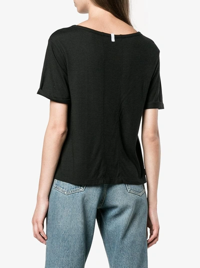 Shop Lot78 Black Cashmere Blend Side Split T Shirt