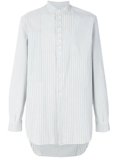 Maison Margiela Classic Striped Shirt In Blue