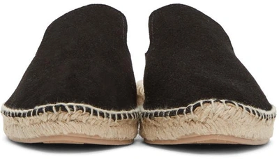 Shop Manebi Black Suede Tonda Slipper Espadrilles In Suede Black