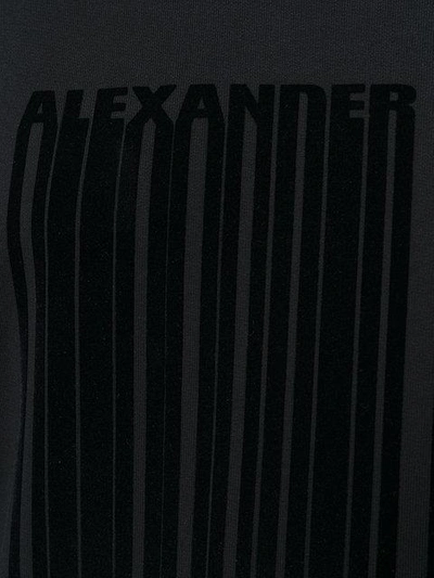 Shop Alexander Wang Barcode Logo Sweatshirt In Black