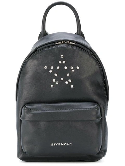 Givenchy Small Studded Star Leather Backpack, Black