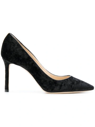 Shop Jimmy Choo Velvet Stiletto Pumps