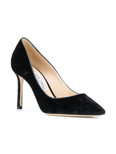 Jimmy Choo Black Velvet Romy Pump