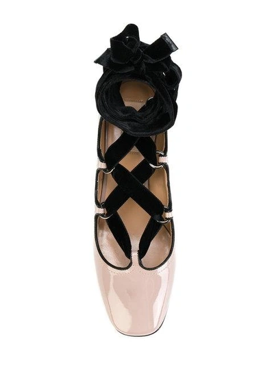 Shop Valentino Garavani Lace-up Pumps