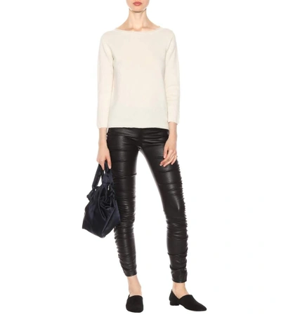 Shop The Row Orshen Leather Trousers In Black