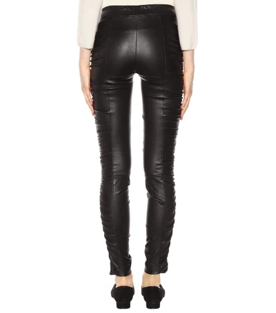 Shop The Row Orshen Leather Trousers In Black