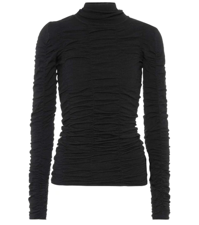 The Row Anabe Wool-blend Turtleneck In Black