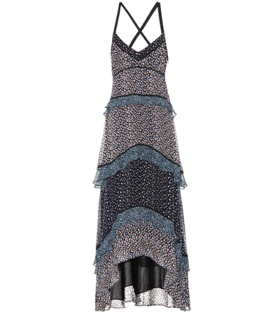 Shop Proenza Schouler Printed Silk Maxi Dress In Llack