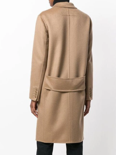 Shop Givenchy Single-breasted Coat In Brown