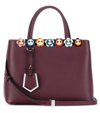 Shop Fendi 2jours Petite Leather Shoulder Bag In Lurgaedy
