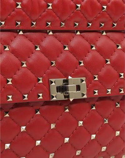 Shop Valentino Garavani Rockstud Spike Medium Chain Bag In  Red