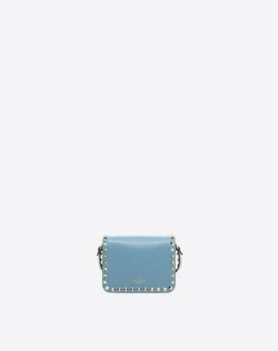 Shop Valentino Rockstud Small Cross Body Bag In Slate Blue