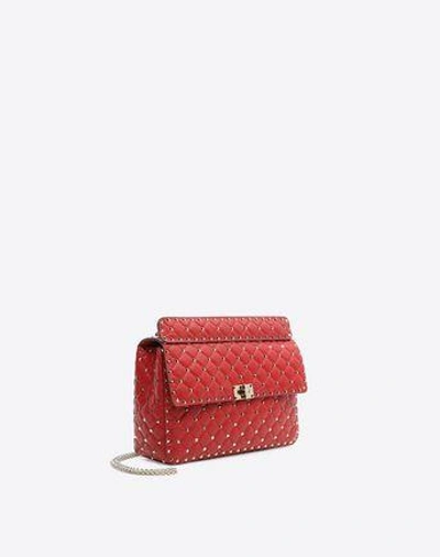 Shop Valentino Garavani Rockstud Spike Chain Bag In Red