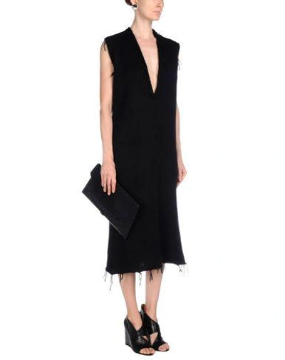 Shop Maison Margiela Midi Dress In Black