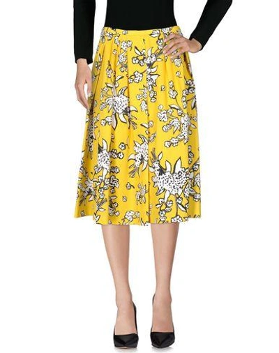 Red Valentino 3/4 Length Skirt In Yellow
