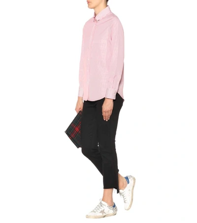 Shop Golden Goose Janice Striped Cotton Shirt In Red