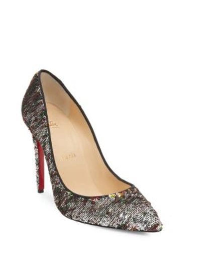 Christian Louboutin Pigalle Follies 100 Sequin Point Toe Pumps In Multicolor