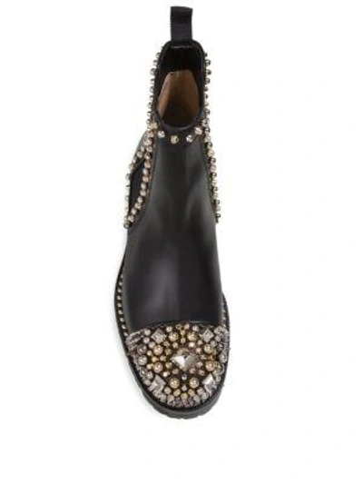 Shop Christian Louboutin Chasse A Clou Studded Cap Toe Chelsea Booties In Black
