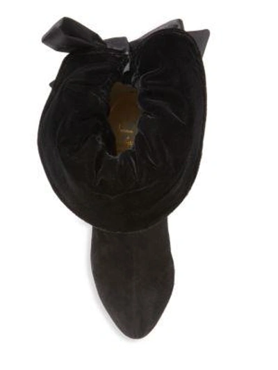 Shop Christian Louboutin Kristofa 100 Velvet Ankle Boots In Black