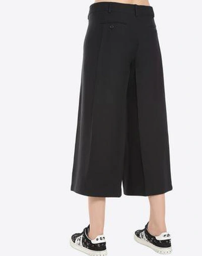 Shop Valentino Crepe Couture Culottes In Black