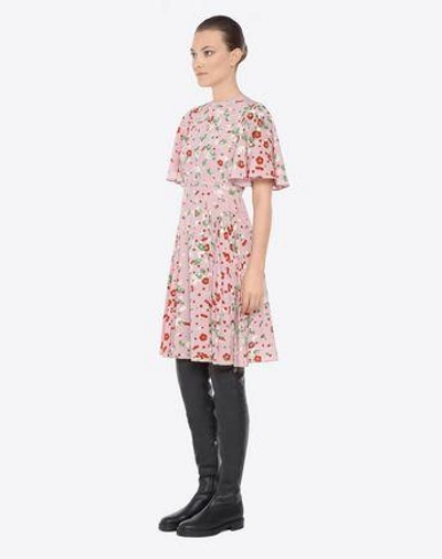 Shop Valentino Crepe De Chine Printed Dress In Pink