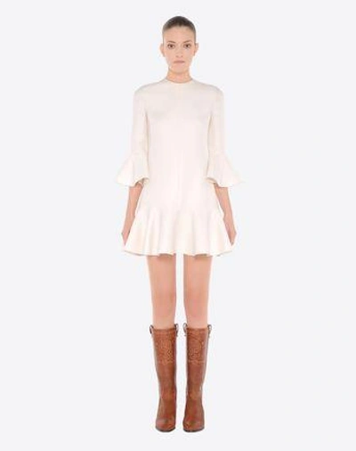 Shop Valentino Crepe Couture Dress In Ivory