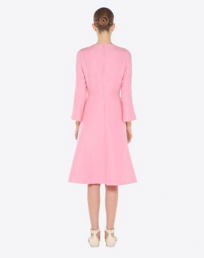 Shop Valentino Crepe Couture Dress In Pink