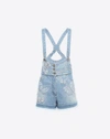 VALENTINO EMBROIDERED DENIM OVERALLS