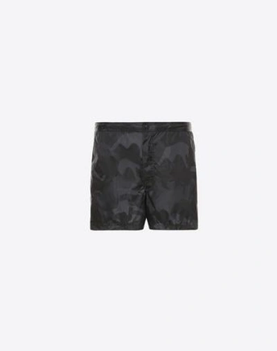 Valentino Camouflage Swimming Costume Man Black  44