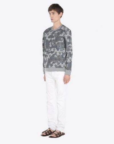 Shop Valentino Camustars Sweatshirt In Steel Grey