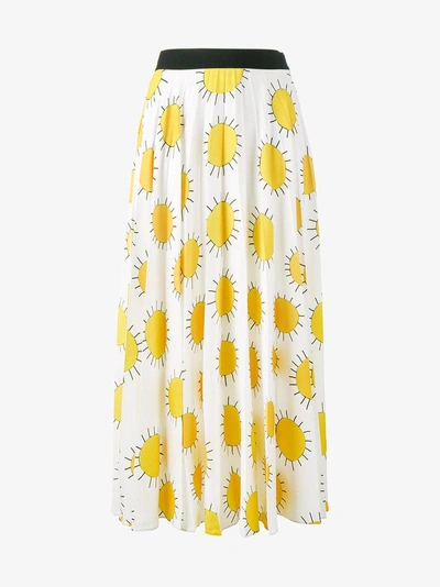 Shop Christopher Kane Sun Print Skirt In White