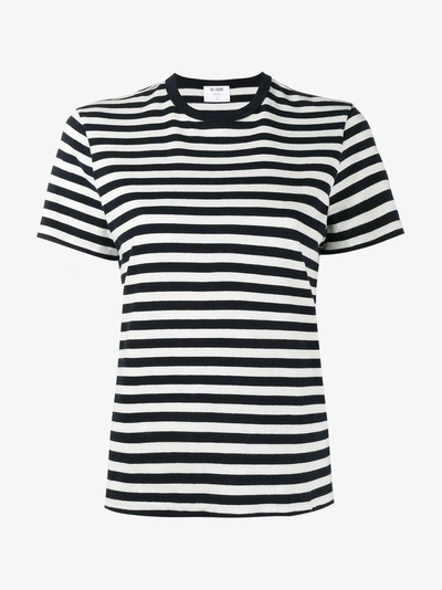 Shop Re/done Stripe Print Short Sleeve T-shirt In Blue