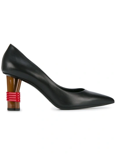 Balenciaga Bistrot Leather Pumps In Black