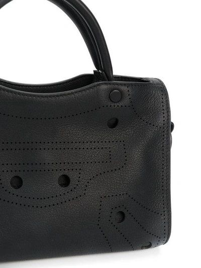 Shop Balenciaga Blackout City Nano Shoulder Bag
