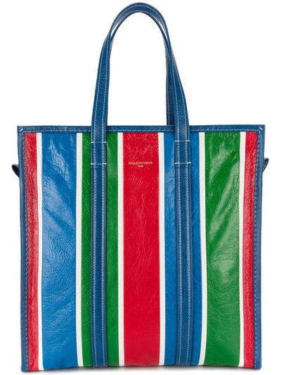 Balenciaga Tri Colour Leather Bazar Shopper M In Multicolour