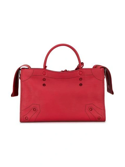 Shop Balenciaga Small Red Blackout City Bag