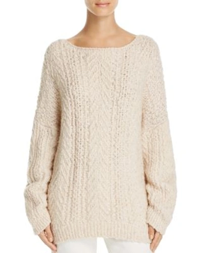 Shop Vince Cable-knit Sweater In Winter White