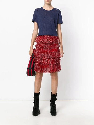 Shop Iro Canwood Printed Tiered Skirt