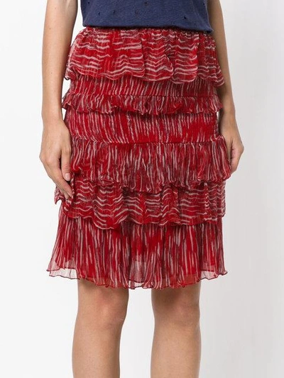 Shop Iro Canwood Printed Tiered Skirt