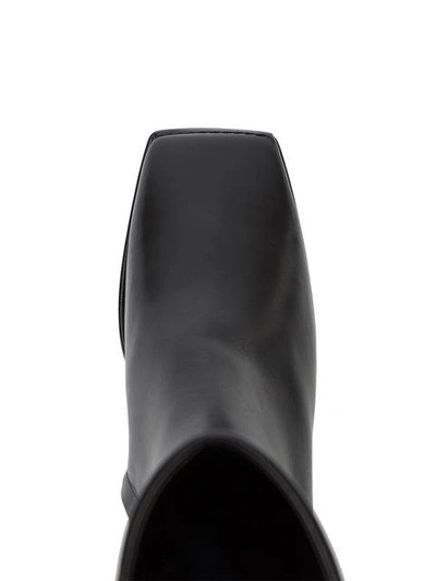 Shop Balenciaga Platform Heeled Leather Boots