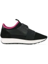 BALENCIAGA Black Pink Race Runner Sneakers,NEOPRENE100%