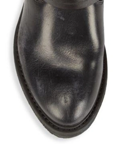 Shop Golden Goose Leather Moto Boots In Black