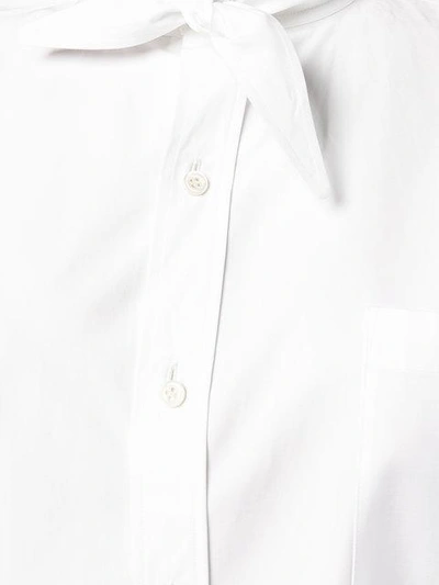 Shop Balenciaga Scarf Tie Shirt - White