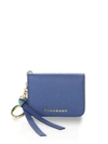 BURBERRY Leather & Haymarket Check ID Card Case Charm