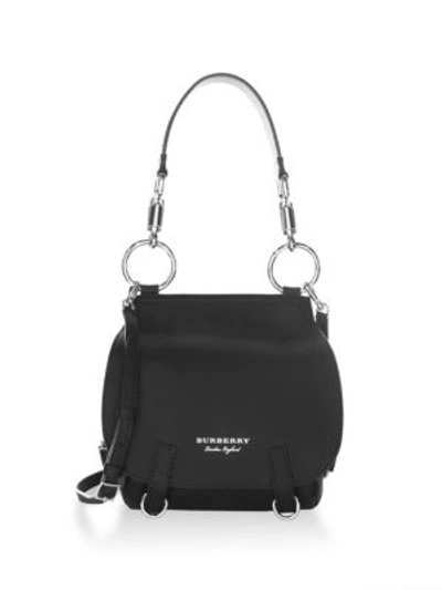 Shop Burberry Bridle Leather Crossbody Bag In Black