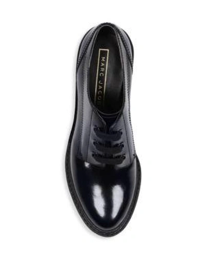 Shop Marc Jacobs Gwen Lace-up Leather Oxfords In Black