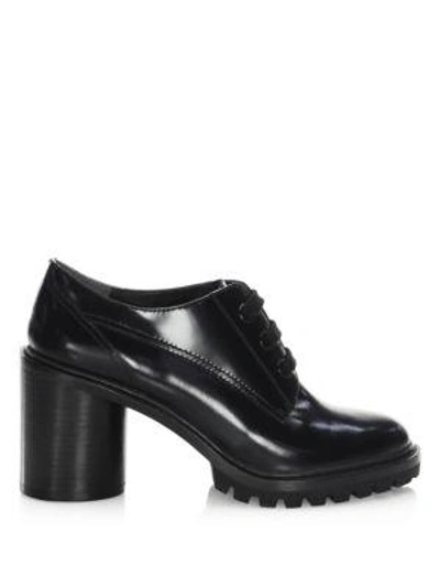 Shop Marc Jacobs Gwen Lace-up Leather Oxfords In Black