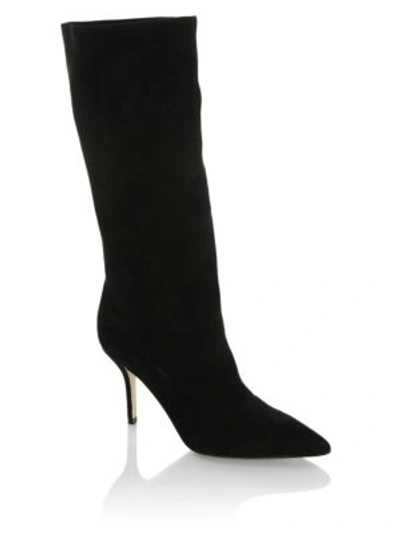 Shop Paul Andrew Suede Slouchy Boots In Black