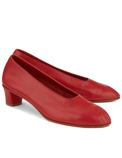 Martiniano Red Leather High Glove Pumps