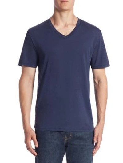 Vince Regular-fit Pima Cotton Tee In Starry Night Blue